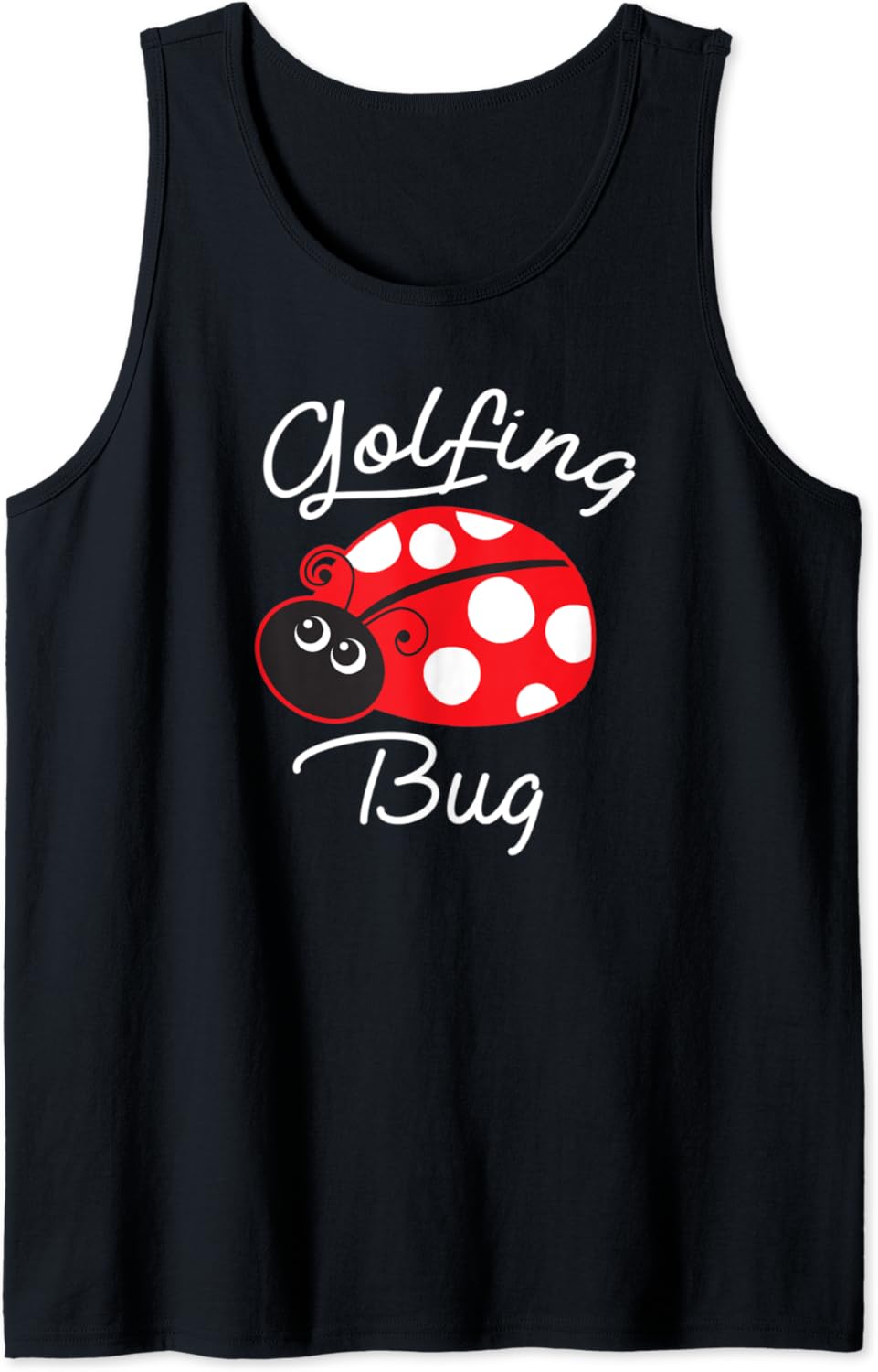 Golfing Bug Funny Ladybug Golf Lover Tank Top Clothing, Shoes & Jewelry